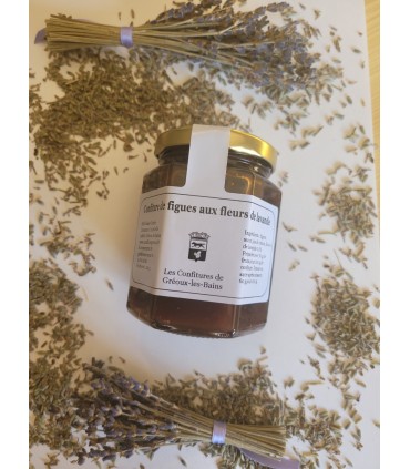 Confiture figues-fleurs de lavande